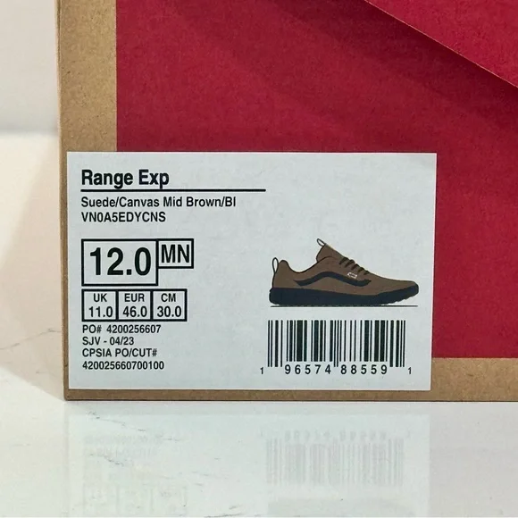 Vans Mid Brown Sneakers Sporty Cushioned Design. - Picture 9 of 9